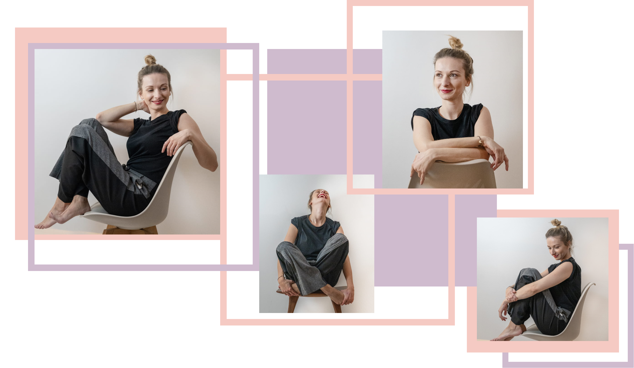 happy woman picture collage